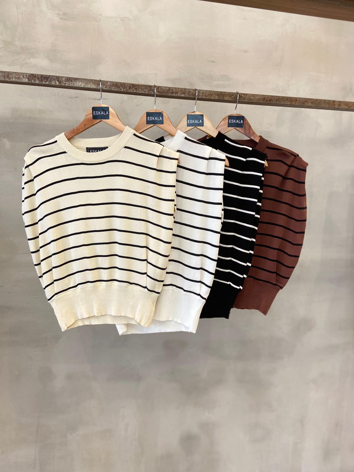 Blusa a rayas de hilo