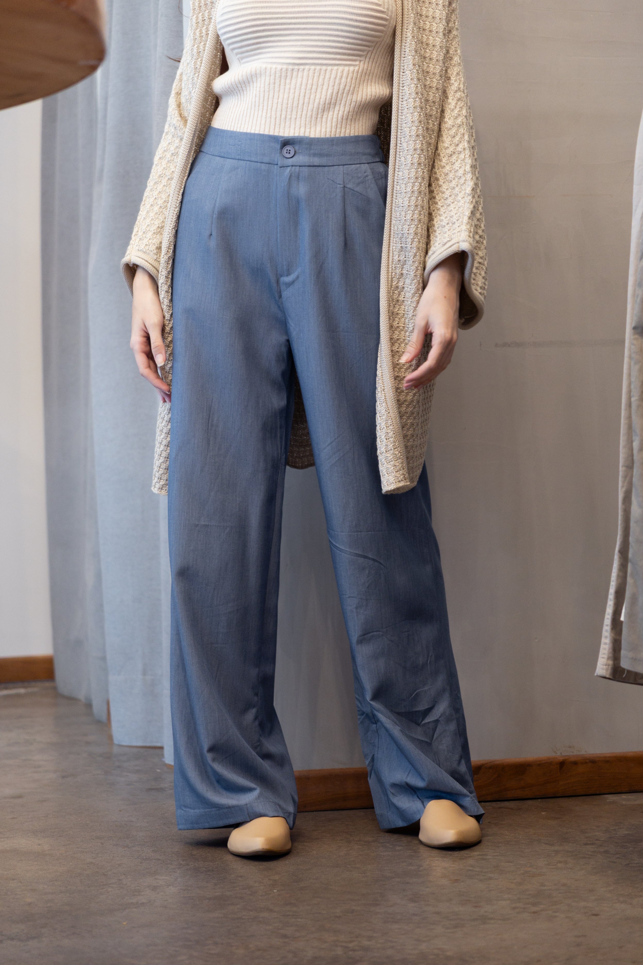 Pantalón palazo con goma
