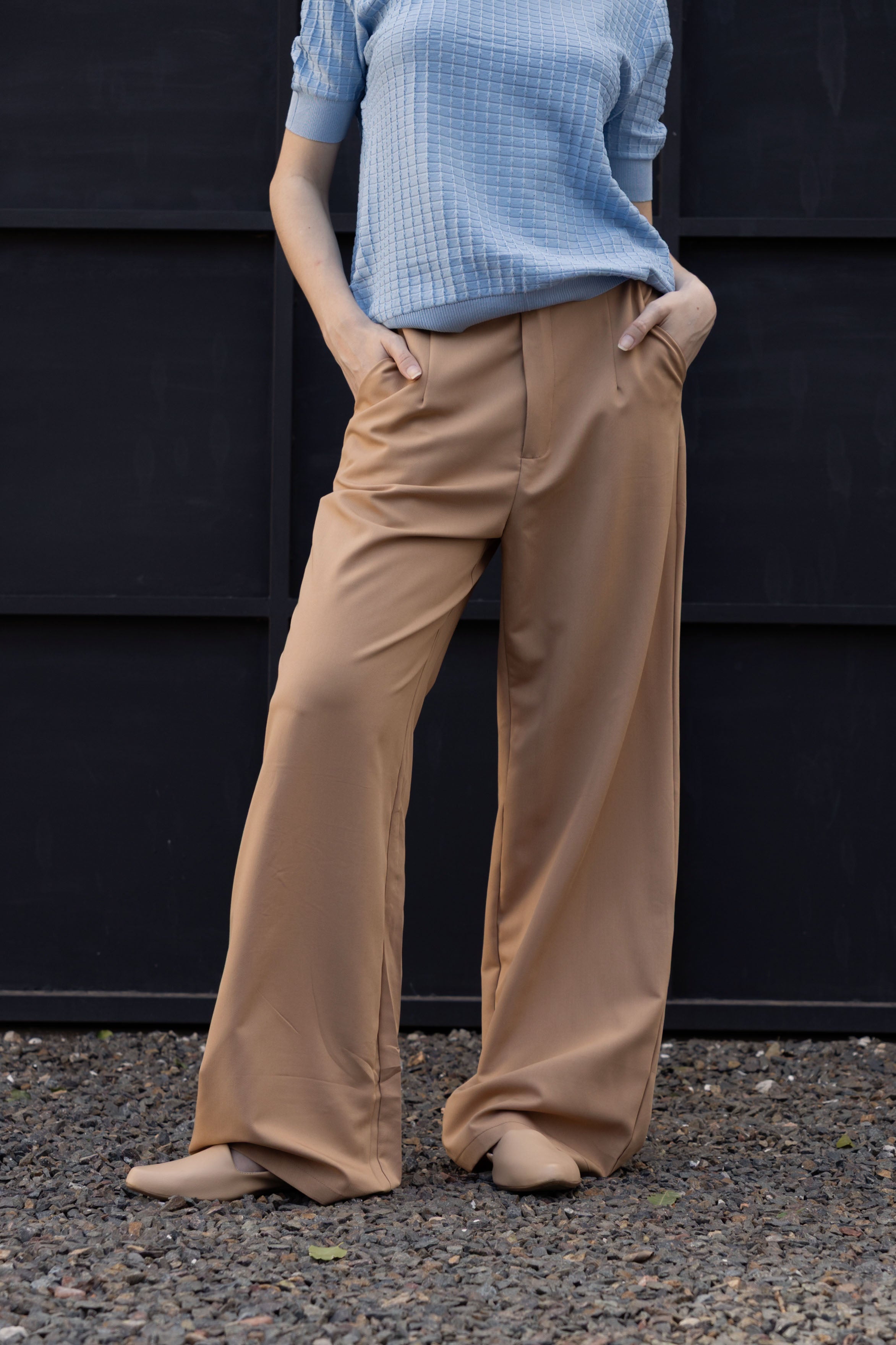 Pantalón palazo con goma